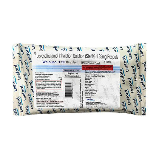 WELBUSOL 1.25 Respules 5x2.5ml - Global Surgicals