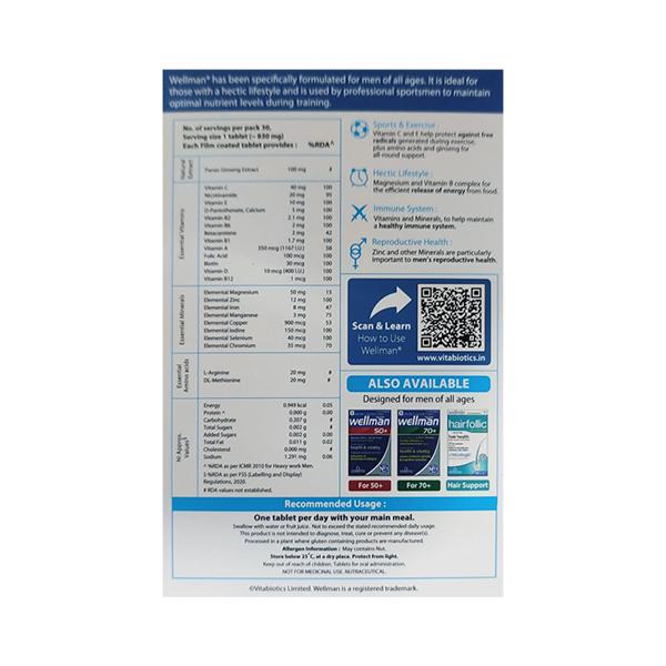 WELLMAN GLUTEN FREE Tablet 30's - Global Surgicals