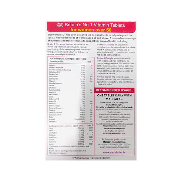 Wellwoman 50+ Gluten Free Tablet 30'S - Global Surgicals