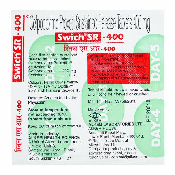SWICH SR 400 Tablet 5's