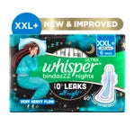 Whisper Bindazzz Ultra Nights Sanitary Pads XXL+ 6 Count