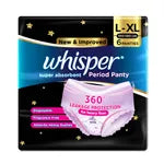 Whisper Super Absorbent Period Panty Large-XL 6 Count