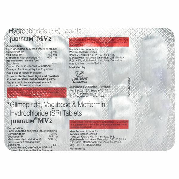 Jubiglim MV 2 Tablet 10'S