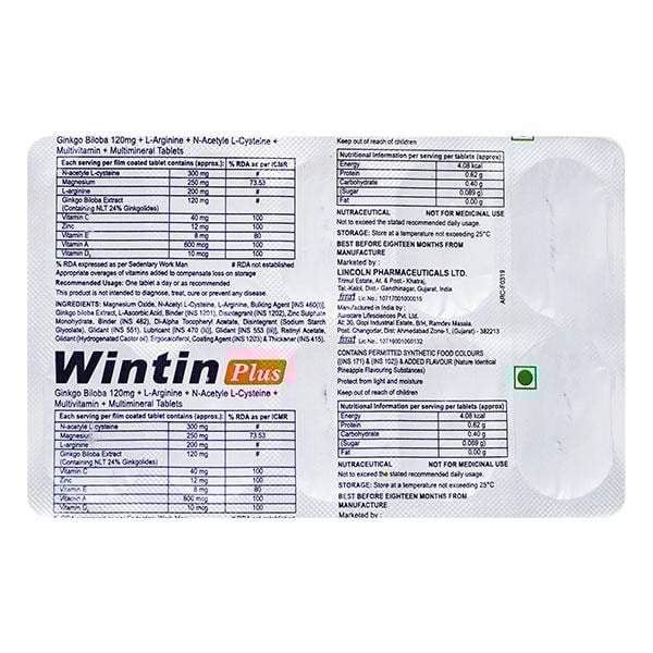 WINTIN PLUS Tablet 10's - Global Surgicals