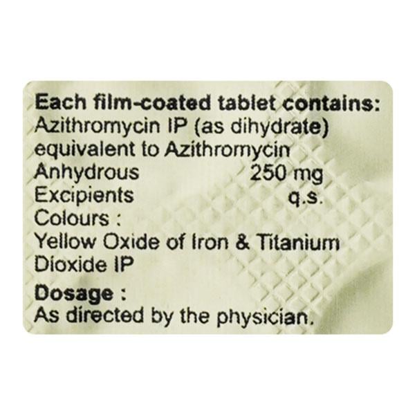 Azithral 250mg Tablet 10'S