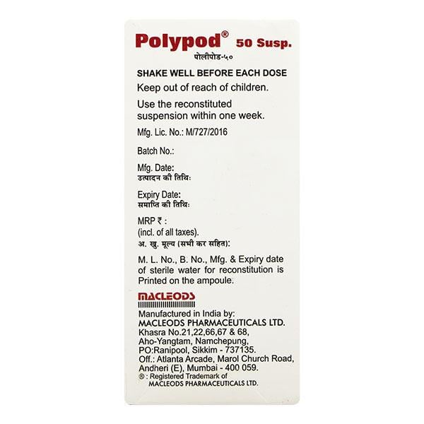 Polypod 50mg Dry Syrup 30ml