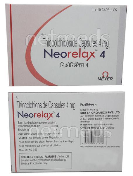 Neorelax 4mg Capsule 10'S