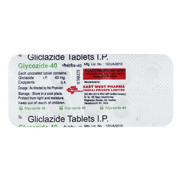 Glycozide 40mg Tablet 10'S