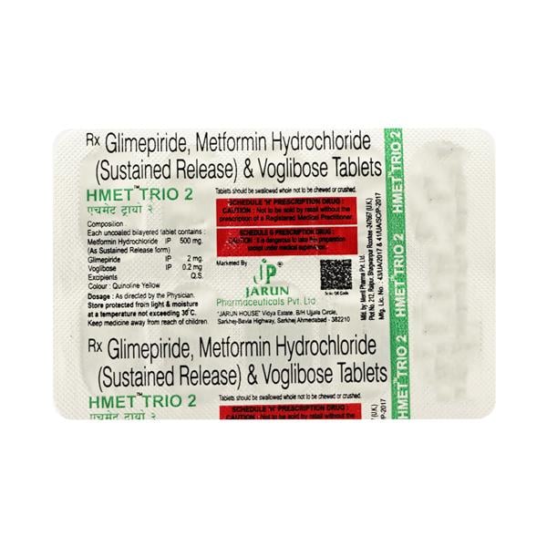Hmet Trio 2/500/0.2Mg Tablet 10's