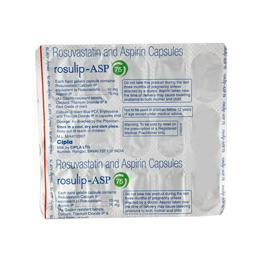 Rosulip Asp 75 Capsule 15'S