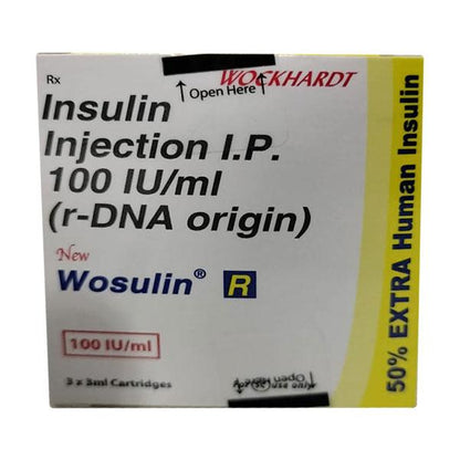 WOSULIN R NEW 100iu Cartridge 3X3ml - Global Surgicals