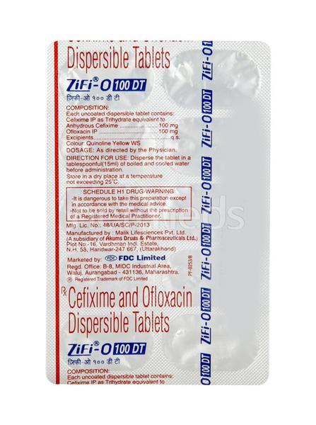 Zifi O DT 100mg Tablet 10'S