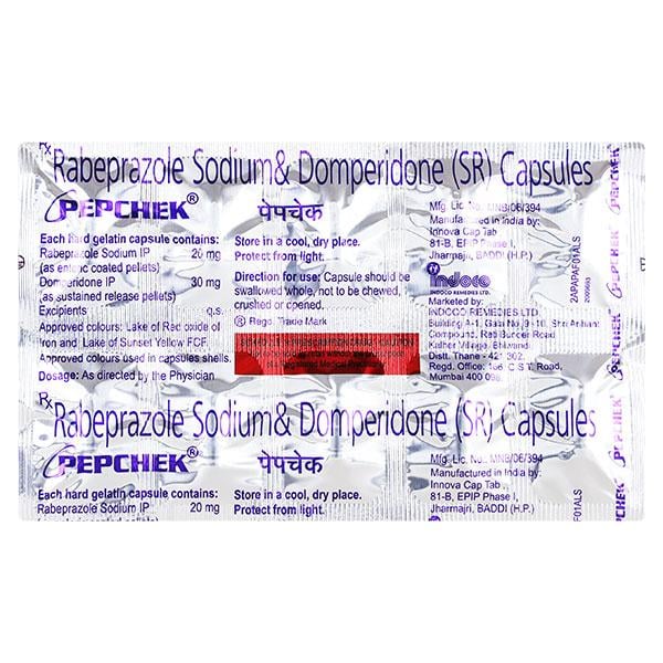 Pepchek SR 30/20mg Capsule 10'S
