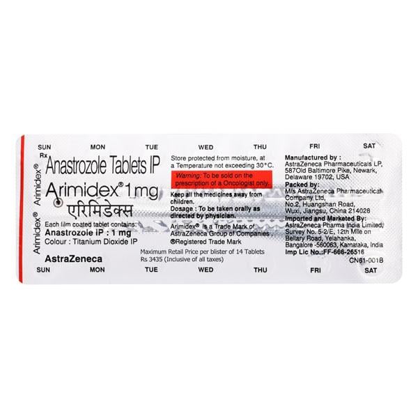 Arimidex 1mg Tablet 14'S