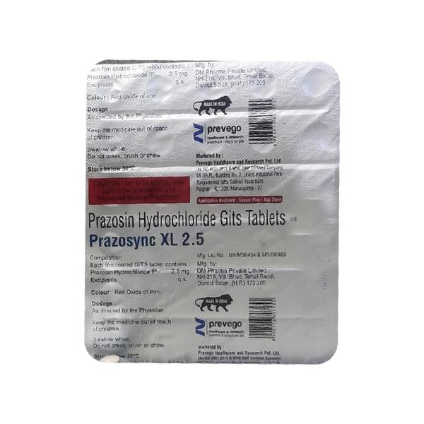 PRAZOSYNC XL 2.5 Tablet 30's