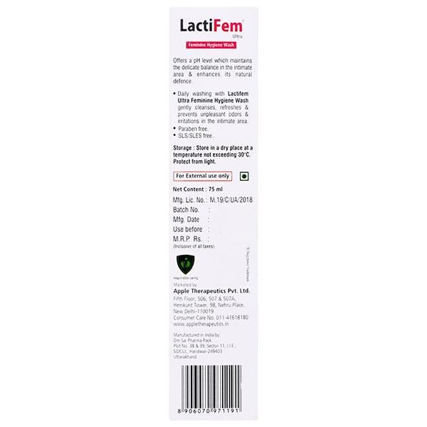 LACTIFEM ULTRA FEMININE HYGIENE Wash 75ml