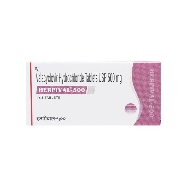 Herpival 500mg Tablet 3'S