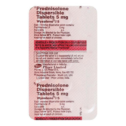 Wysolone 5mg Tablet 10'S - Global Surgicals