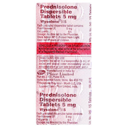 Wysolone 5mg Tablet 15'S (N) - Global Surgicals