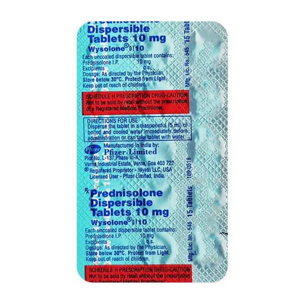 Wysolone DT 10mg Tablet 15'S - Global Surgicals