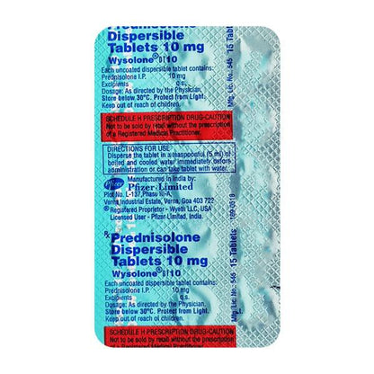 Wysolone DT 10mg Tablet 15'S - Global Surgicals