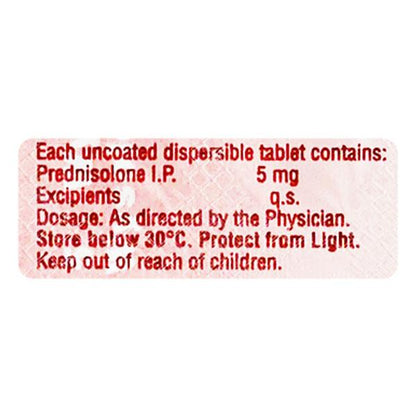 WYSOLONE DT 5mg Tablet 15's - Global Surgicals