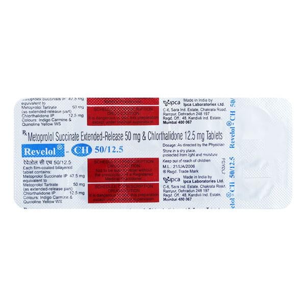 Revelol CH 50/12.5mg Tablet 10'S