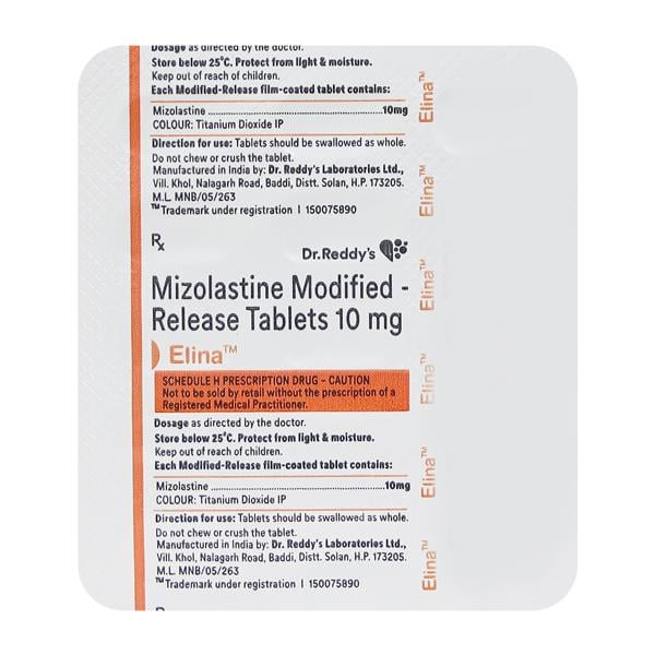 Elina 10mg Tablet 15'S