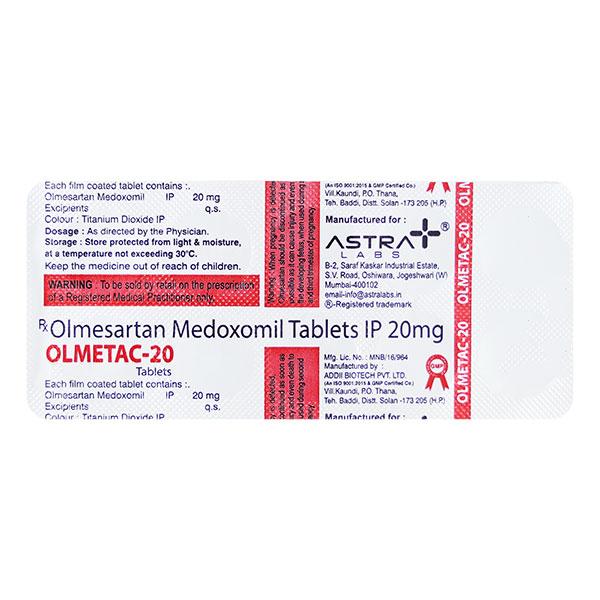 OLMETAC 20mg Tablet 10's
