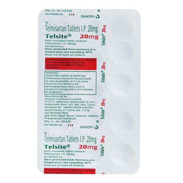 Telsite 20mg Tablet 15'S