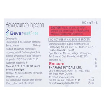 Bevarest 100mg Injection 1'S