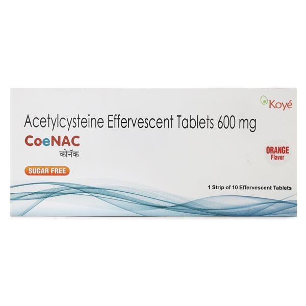 CoeNAC Sugar Free Orange Flavor Effervescent Tablet 10'S