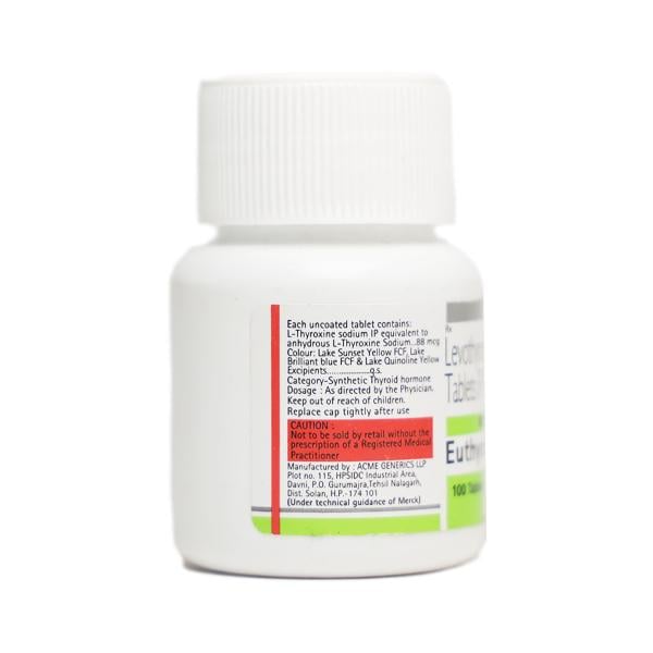 Euthyrox 88Mcg Tablet 100'S