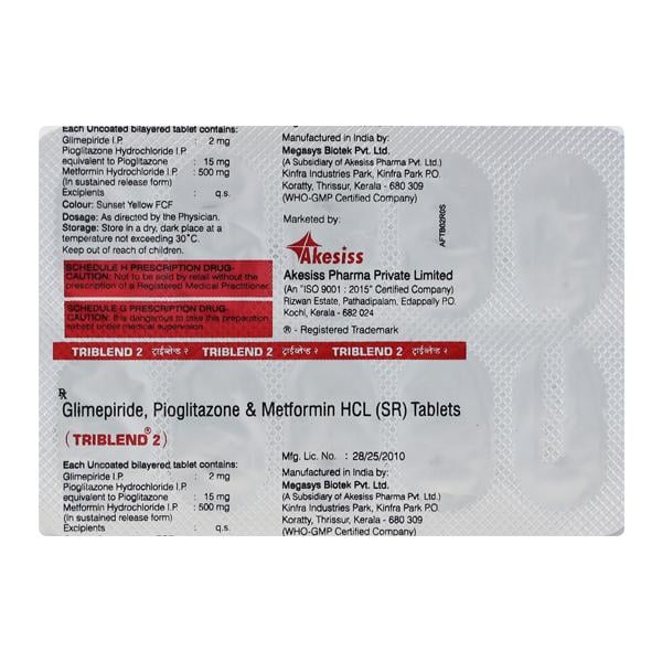 Triblend 2mg Tablet 10'S