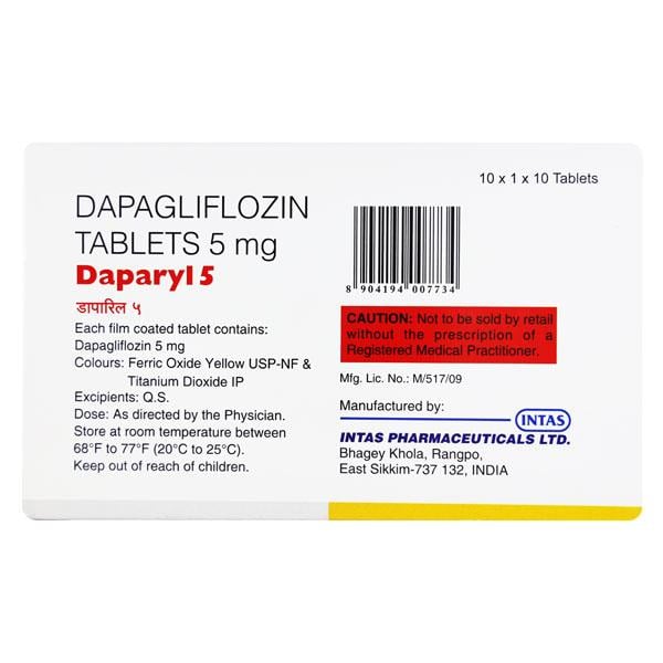 DAPARYL 5 Tablet 10's