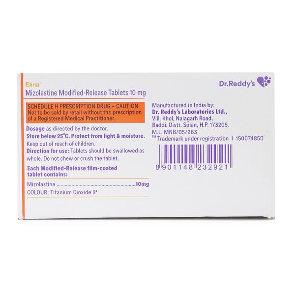 Elina 10mg Tablet 15'S