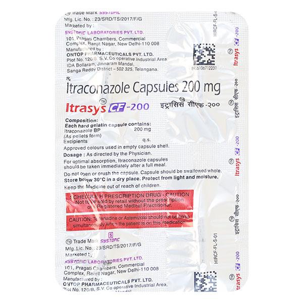 ITRASYS CF 200mg Capsule 4's