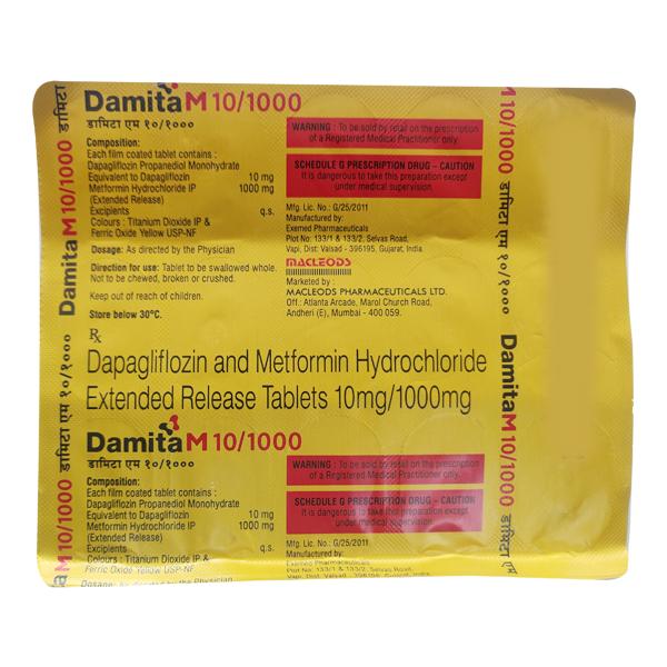 DAMITA M 10/1000 Tablet 15's
