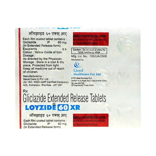 Loyzide XR 60mg Tablet 15'S