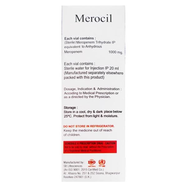 MEROCIL 1gm Injection 1's