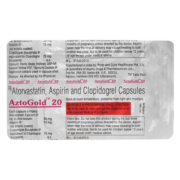 Aztogold 20mg Capsule 10'S