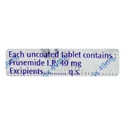 Lasix 40mg Tablet 15'S