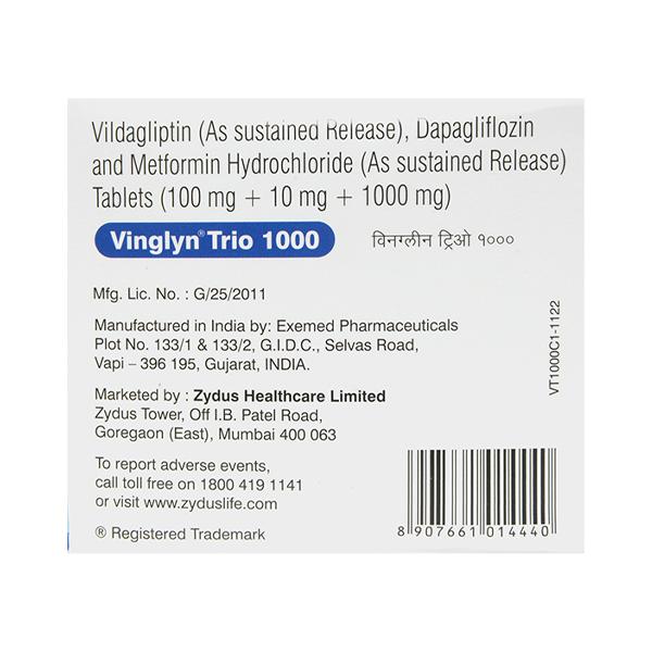 VINGLYN TRIO 1000 Tablet 10's