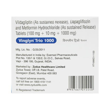 VINGLYN TRIO 1000 Tablet 10's