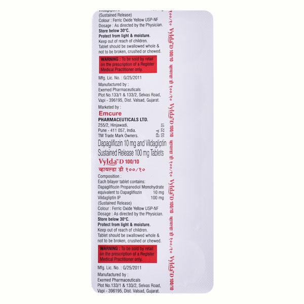 VYLDA D 10/100 Tablet 10's