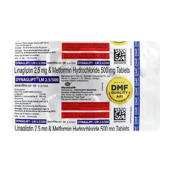 DYNAGLIPT LM 2.5/500 Tablet 10's