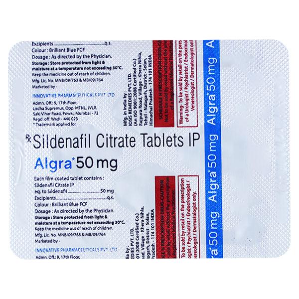 ALGRA 50mg Tablet 4's