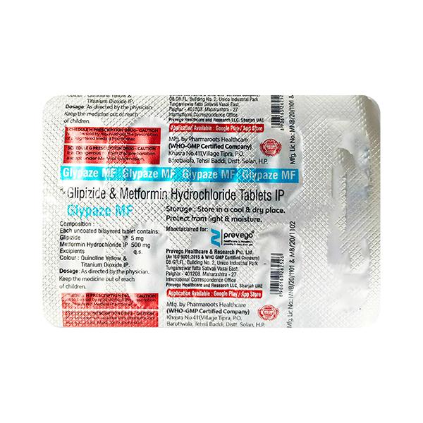 GLYPAZE MF Tablet 10's