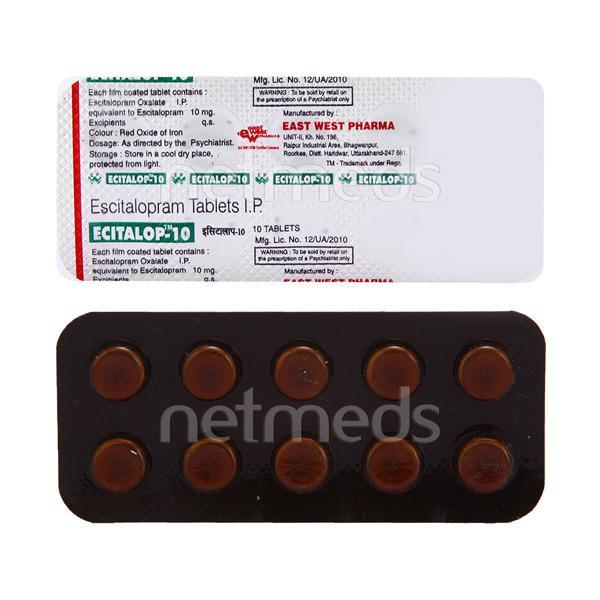 Ecitalop 10mg Tablet 10'S