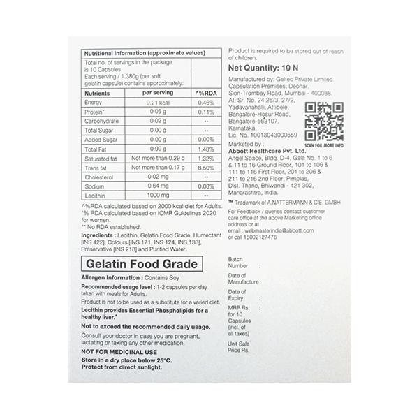 ESSENTIALE L GLUTEN FREE 1g Capsule 10's